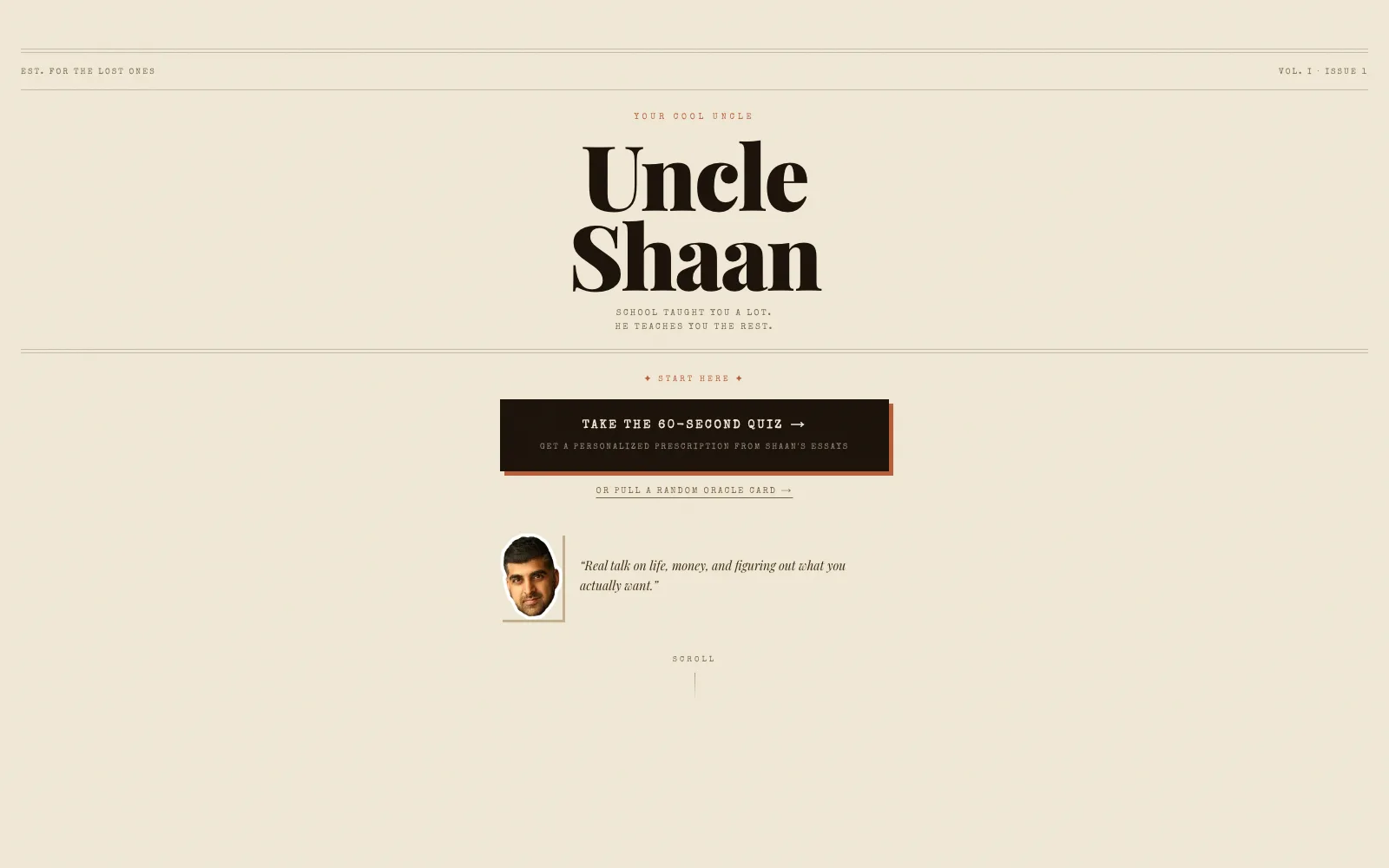 Uncle Shaan interactive content experience